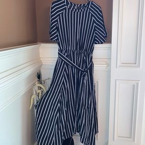 Black and White Striped Dress